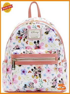 Mickey & Minnie Mouse Floral Mini Backpack Handbag